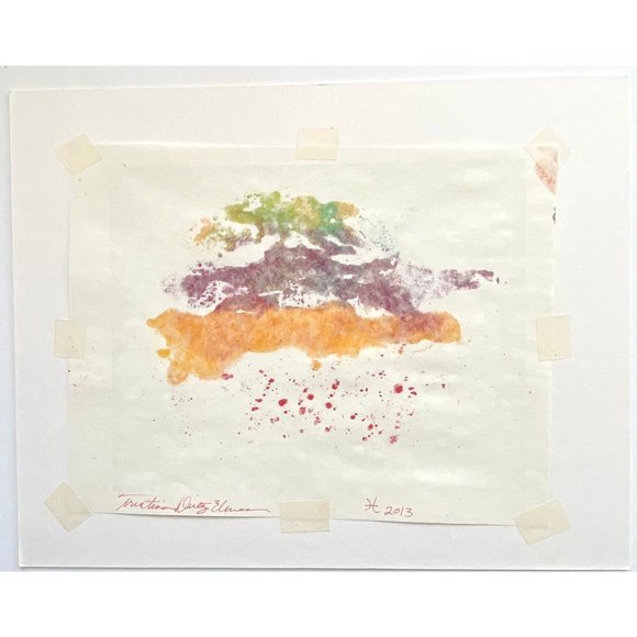 Original Art ‘Quickening’ Encaustic Wax Painting Matted 11"x14" Frame Ready - Picture 5 of 5